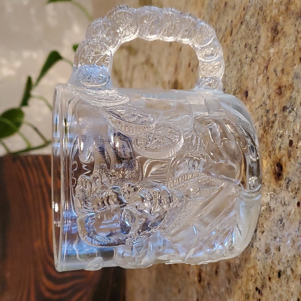 vintage Batman embossed glass mug